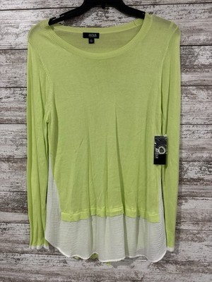 NWT A.N.A. Lime Green Light Sweater Spring Office Women s Size XL 