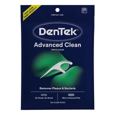 DenTek Triple Clean Floss Picks - 150ct, No Break/No Shred, Advanced Clean, Pack