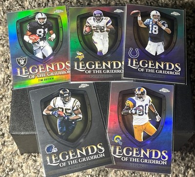 2025 Topps Chrome Football - Legends of The Gridiron 5 Card Lot (4 Refractors)