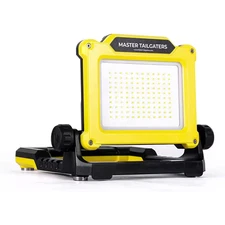 LED Work Flood Light Powered by Dewalt 20-Volt Battery or Wall Plug with Magneti
