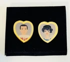 Pair of Ken & Barbie Vintage Look Doll Face Earrings -  Perfect for Collectors