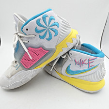 Nike Kyrie 6 Size 7 Youth Neon Graffitti Basketball Sneaker Shoes BQ5599-101