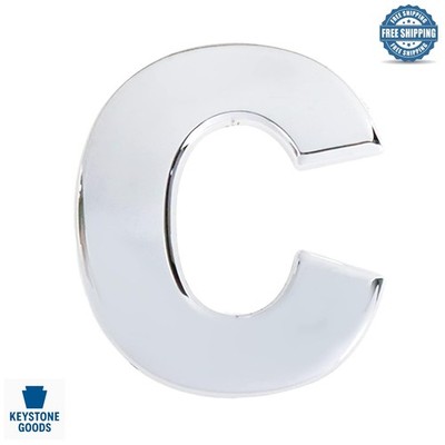 3D Chrome Zinc Alloy Car Emblem Letter C - Durable & Stylish Badge for Vehicles