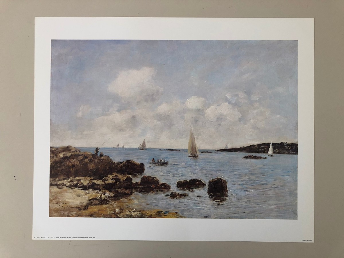 EUGENE BOUDIN, 'ANTIBES,1893' RARE AUTHENTIC 1990's ART PRINT | eBay
