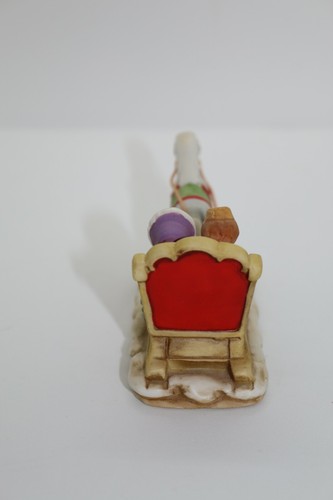 Lefton Colonial Village Christmas Open Horse Sleigh 1987 Figurine - Bild 4 von 5