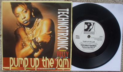 Technotronic Featuring Felly - Pump Up The Jam - Ex- 45 Paper Labels ...