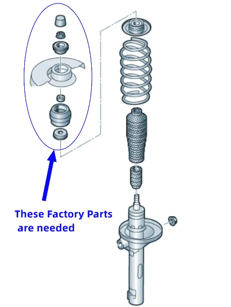 Kit de suspensión Coilovers para Volkswagen R32 MK4 03-04 32 vías ajustable Amortiguadores Foto 3 de 4
