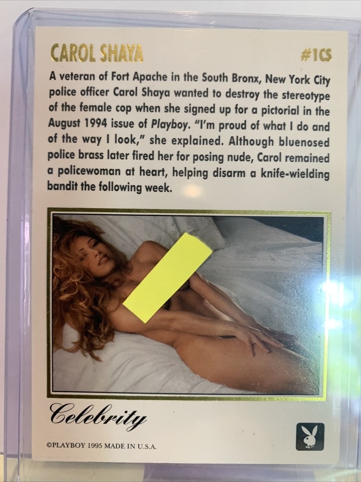 1995 Playboy Carol Shaya Autograph Photo Card 1121/2750 #1CS Celebrity