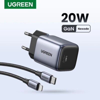 UGREEN 20W GaN Fast Charger USB-C PD 3.0 for iPhone, Samsung, and More