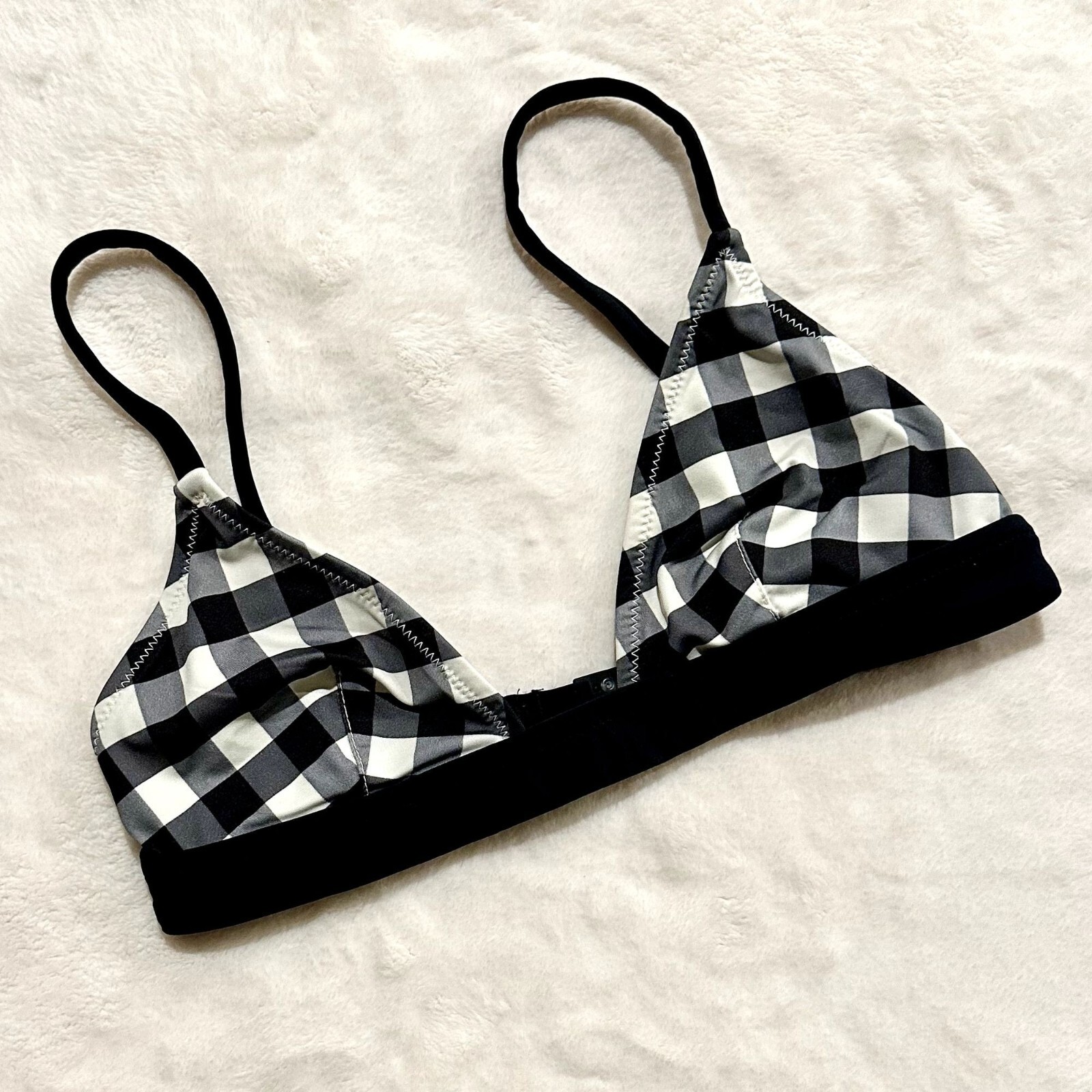 Solid & Striped Gingham Bikini Top - Extra Small - image 2