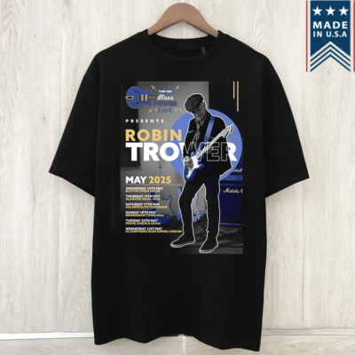Robin Trower Live In Concert Tour 2025 T Shirt Full Size S-5XL