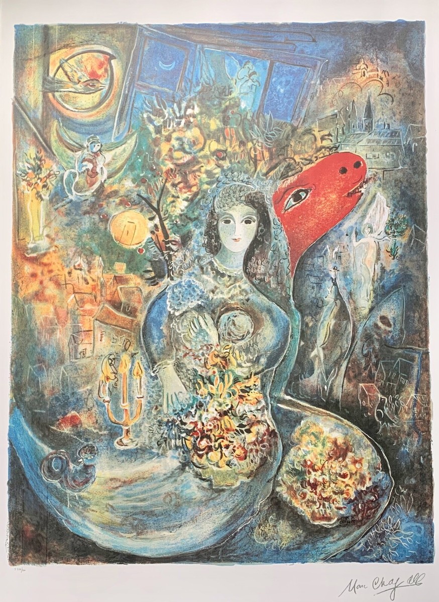 額　Marc　CHAGALL　MA884 額 Marc CHAGALL MA884 Marc Chagall (1887 - 1985) | New River