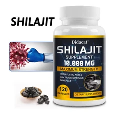 Himalayan Shilaji 1000mg,Organic, Potenty, Fulvic Acid 30 To 120 Capsules