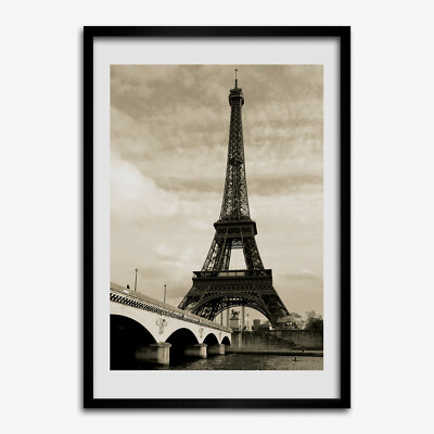 Tulup Foto auf MDF Wanddekoration Kunst Wohnzimmer 50x70cm Eiffelturm Paris