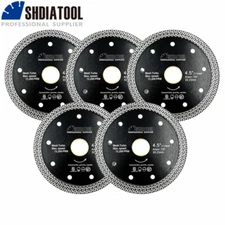5pcs 4.5'' 115mm Diamond Mesh Turbo Angle Grinder Saw Blade for Porcelain Tile