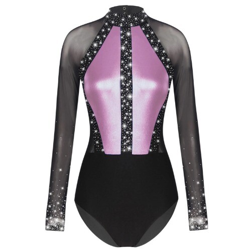 Damen Metallic Turnanzug Bühne Performance Body Tops Party Kostüm - Bild 25 von 31