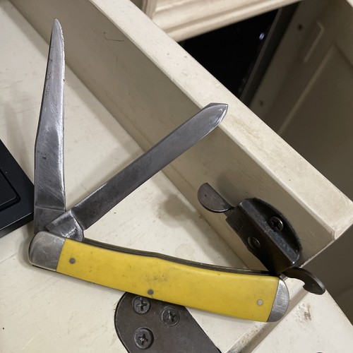 KaBar yellow Trapper carbon steel EDC - Picture 5 of 9