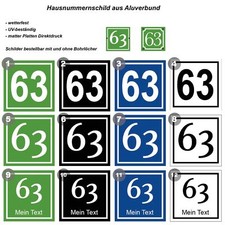 Hausnummernschild Hausnummer Straßenname Namenschild Türschild Alu-Verbund