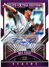 2015 Panini Elite Extra Edition #133 Status Purple Die-Cuts AUTO /150 Max Povse 