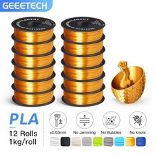 12rolls Silk Gold PLA Geeetech Shiny PLA Filament 1.75mm 1KG/Roll Consumables