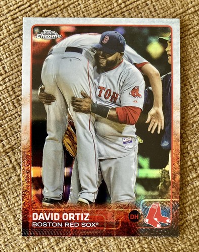David Ortiz [Carrying Player Refractor] #124 2015 Topps Chrome card