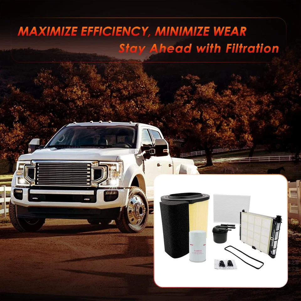 FD4624 6.7L Diesel Fuel Air Filter Kit For 17-19 Ford F250 F350 Super Duty FP92 - Image 2 of 4