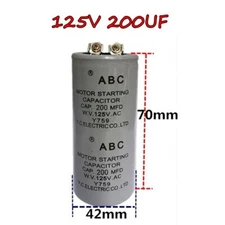 CD60 Motor Starting Capacitor 200MFD 200UF 125VAC  125V