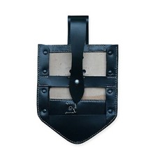 Wehrmacht Klappspatenhülle schwarz Leder