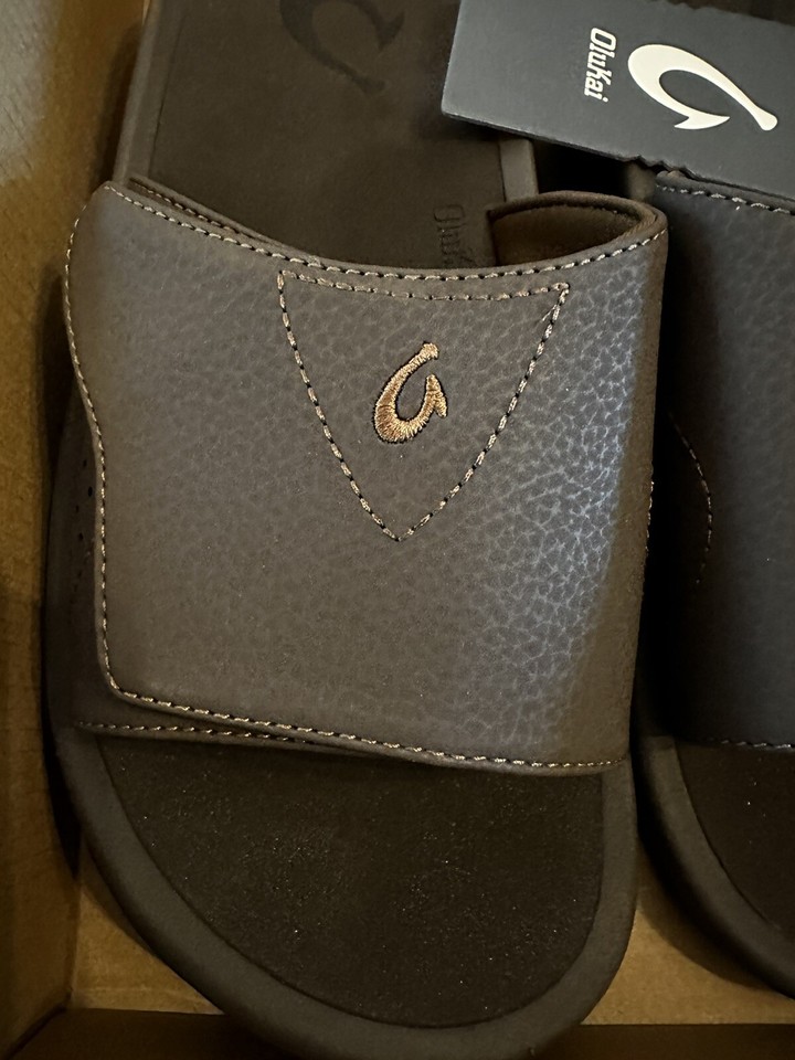 NIB OluKai Nalu Slide Sandals Dark Java Men's Size 11 eBay
