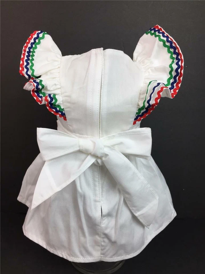 Vestido y calcetines con delantal de fiesta de cumpleaños AMERICAN GIRL MOLLY ~ etiqueta Pleasant Company Foto 3 de 4