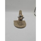 Ring  Size 6.75 Stainless Steel Silver & GOLD Tone  Fluted Beads