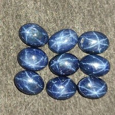 Blue Star Sapphire Diffused 8x6mm Oval Cabochon Loose Gemstone s 
