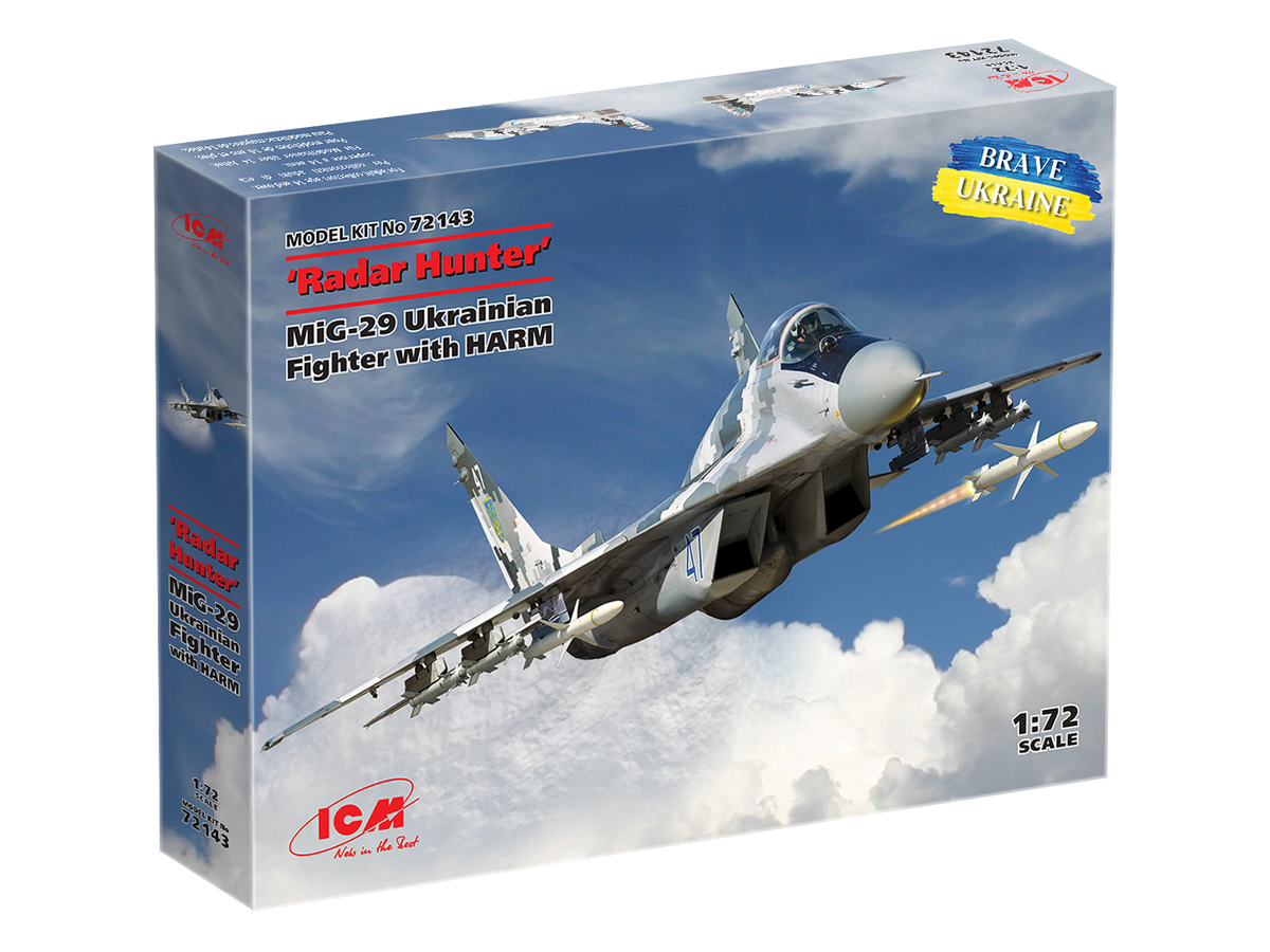ICM 72143 – MiG-29 '9-13' Ukrainian Fighter with HARM Missiles