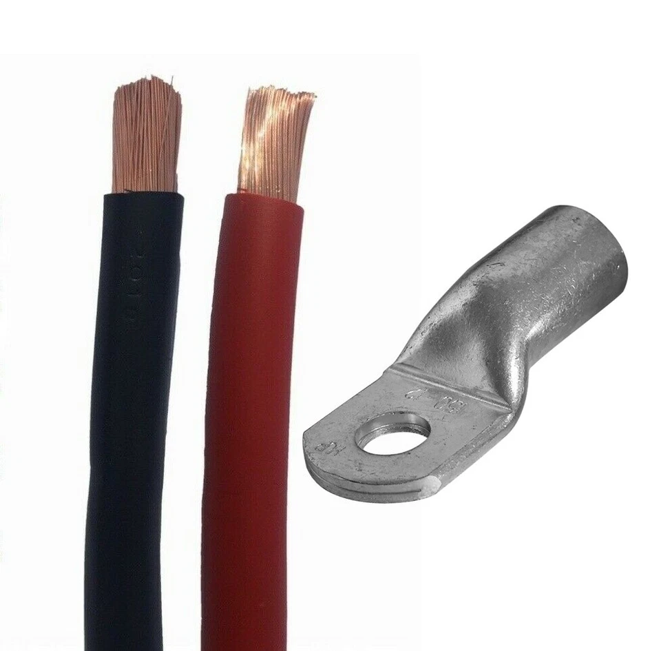 KABELOUTLET Batteriekabel H07V-K Rot Schwarz 4 6 10 16 25 35 50 70 mm² Haupa / Klauke