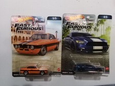 Coches premium Hotwheels Rápidos y Furiosos Mustang personalizados, Alfa Romeo Giulia Sprint