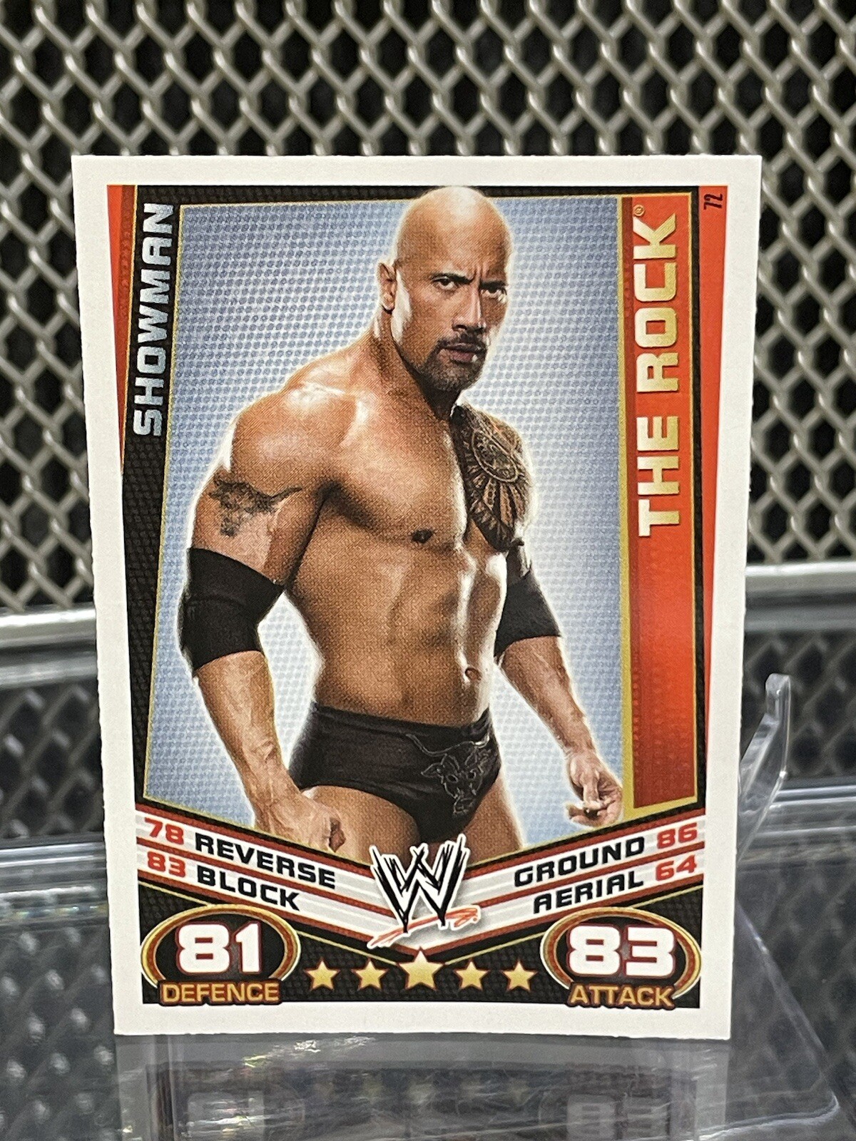 2012 Topps WWE Slam Attax The Rock Wrestling Card WWF Dwayne Johnson Final Boss view 2