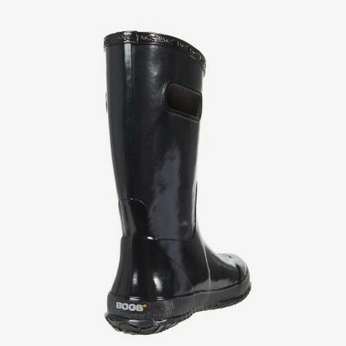 New Bogs Kids Glosh Solid Rain Boots Size 9 Toddler Black - Picture 5 of 7