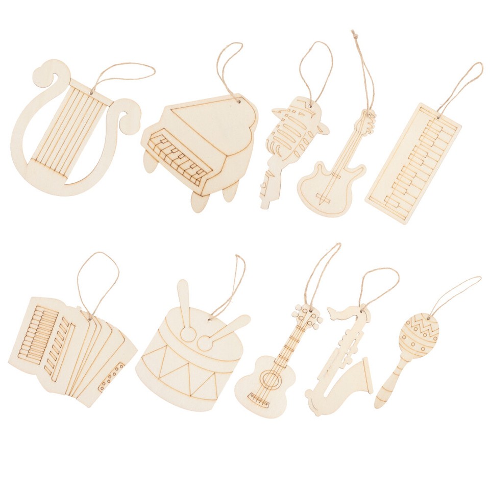 Wood Musical Instrument Cutouts with Music Notes and Rope eBay