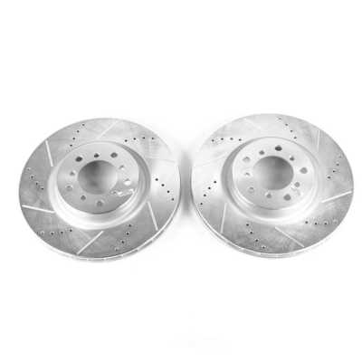 Disc Brake Rotor Set-Front Drilled, Slotted and Zinc Plated Brake Rotor Pair