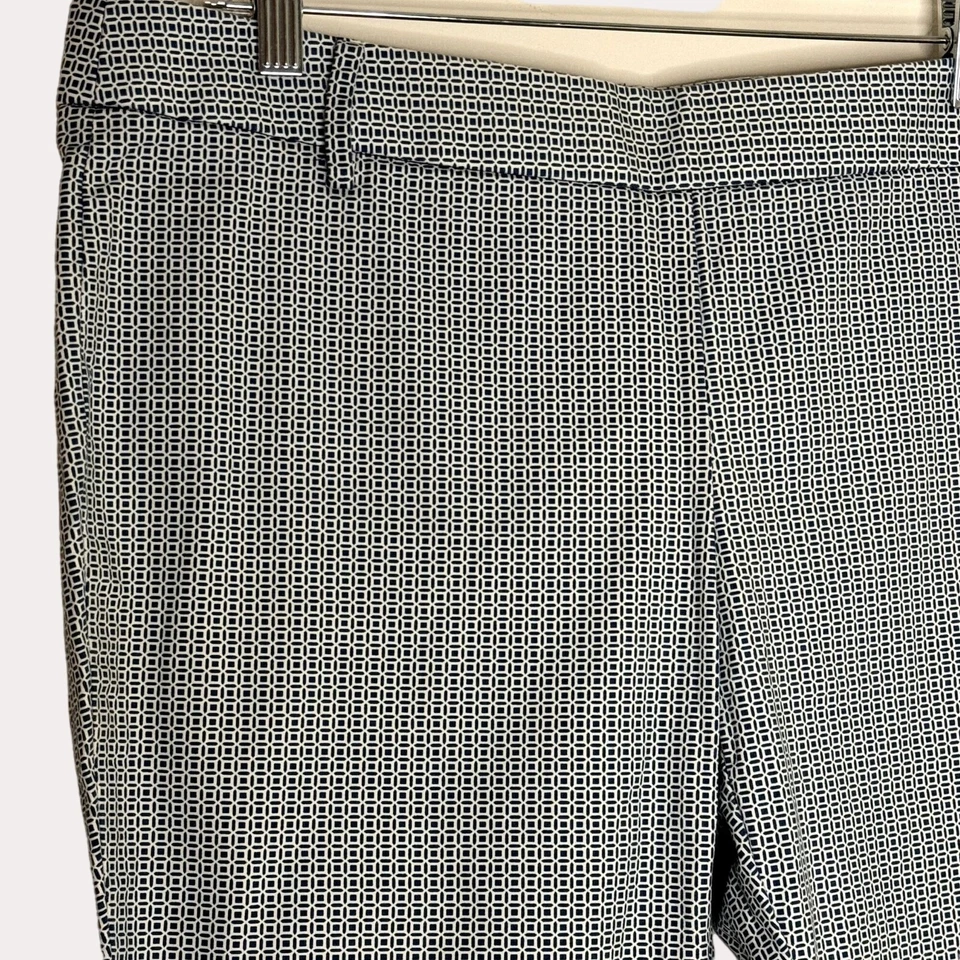 Calça skinny Oxford feminina cropped azul geométrica 12 bv - Imagem 2 de 4