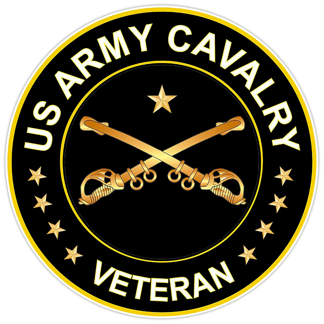 US Army Cavalry Veteran Bumper Sticker