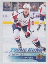 2016-17 UD SERIES CANVAS ZACH SANFORD RC YOUNG GUNS ROOKIE Upper Deck Capitals