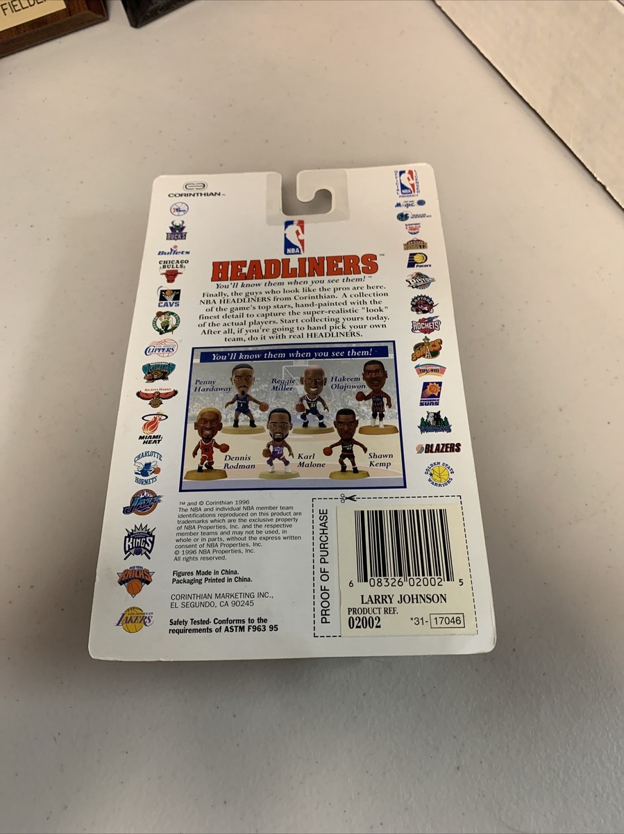 NBA Basketball Headliners Corinthian Larry Johnson Mini Figure Box