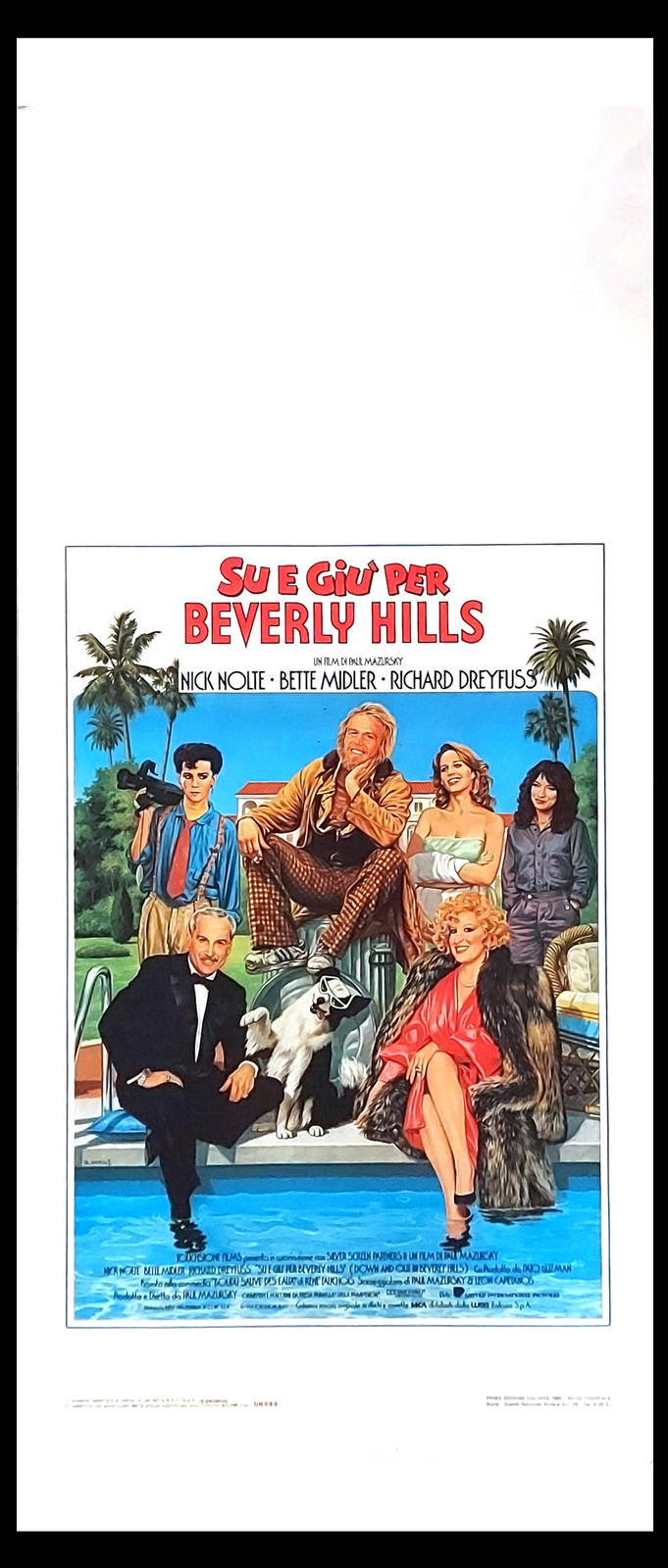 Locandina originale film Su e giù per Beverly Hills (1986) - Regia di Paul Mazursky