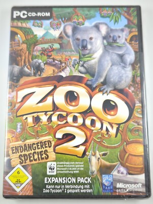 Zoo Tycoon 2: Endangered Species (PC) CD-Rom - NEU & OVP - Expansion Pack