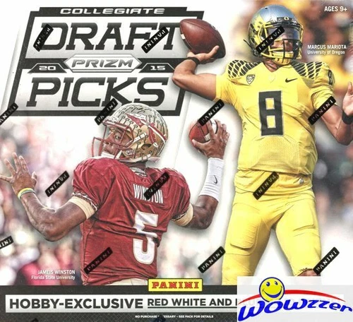 2015 Panini Prizm Draft Picks Football HUGE Factory Sealed HOBBY Box-2 AUTOGRAPH