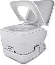 Portable Travel Toilet with 2.6 Gallon Tank - Ideal for Camping  Hiking