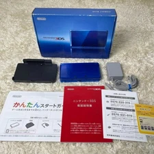 Nintendo 3DS Cobalt Blue Console Charger Box Japanese ver Box Tested