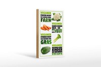 Holzschild Spruch 12X18 Cm Veganer Furzen Nicht Sterben Deko Schild