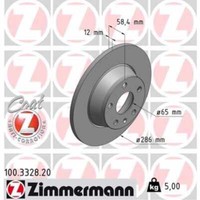 Zimmermann 2X Bremsscheibe Hinten Ø286 Mm Voll FüR Audi TT 8J3 2.0 Tfsi 1.8 8J9